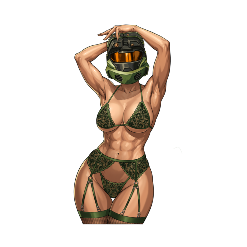 Ghillie Girl Sticker (Censored)